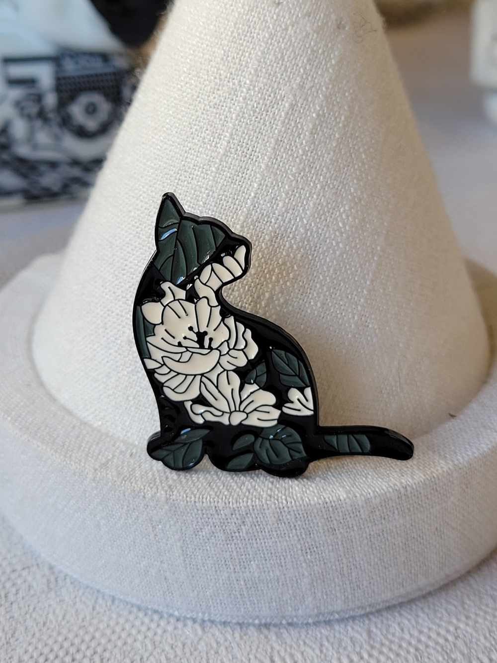 2/$15 Floral Cat Enamel Pin
